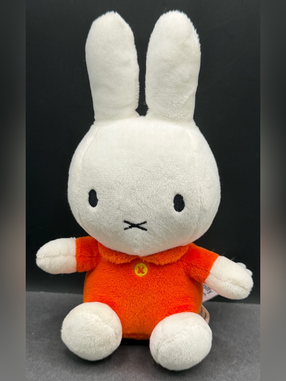 Sekiguchi-Fluffy miffy Plush-White/Orange, Approx. 8 inches